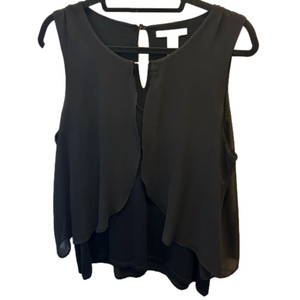 WHBM 🤍 🖤 White House black market black keyhole tank shell cami XL